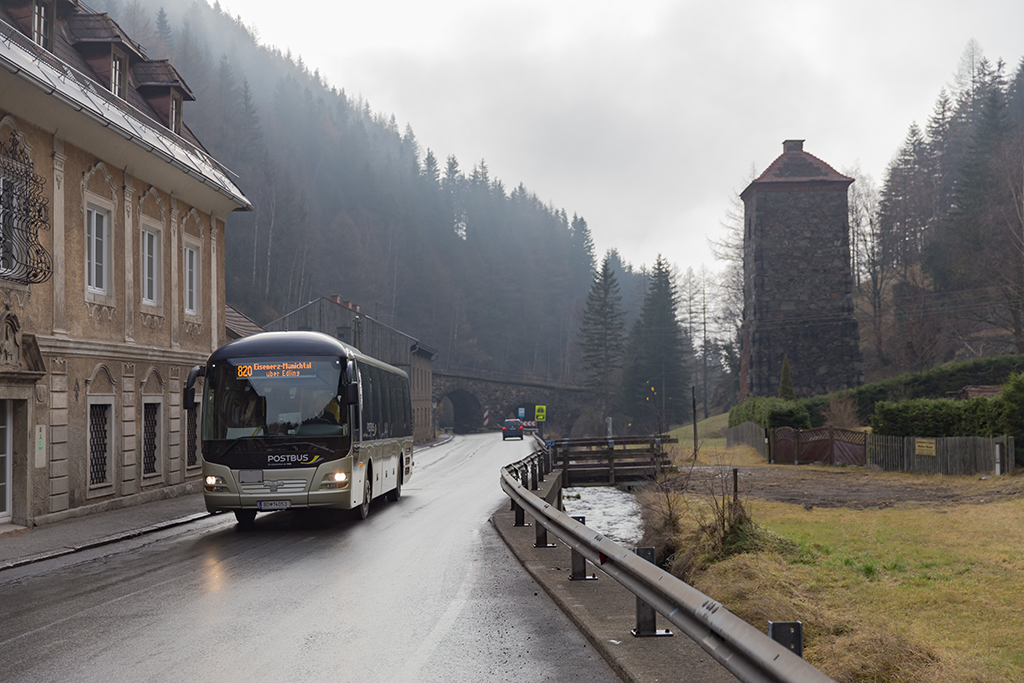 Buslinie 820 in Vordernberg, 25.11.2016