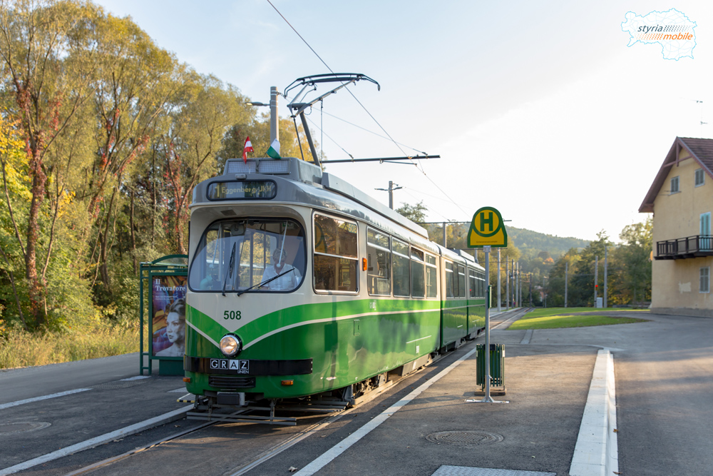 TW 508 in der neuen Endhaltestelle Mariatrost 02.10.2017 ©styria-mobile