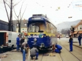 Am 25.02.1997 entgleiste TW 507 in der Haltestelle Alte Poststraße ©styria-mobile
